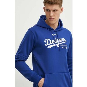 Nike bluza Los Angeles Dodgers barbati, culoarea violet, cu glugă, cu imprimeu imagine