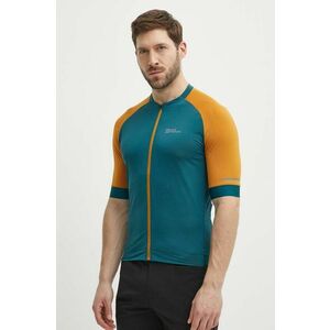 Jack Wolfskin tricou de ciclism Gravex culoarea verde, modelator imagine