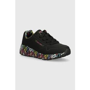 Skechers sneakers pentru copii UNO LITE LOVELY LUV culoarea negru, 314976L/BKMT imagine
