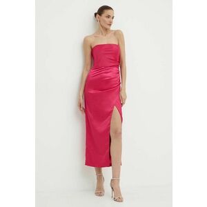 Bardot rochie YANA culoarea roz, midi, mulata, 59217DB imagine