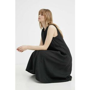 Marc O'Polo rochie din in culoarea negru, mini, evazati, 404064521131 imagine