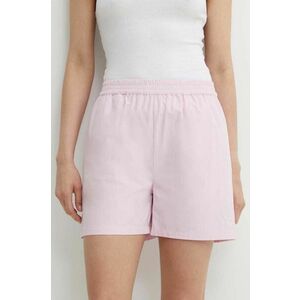 Résumé pantaloni scurti din bumbac AllanRS Shorts culoarea roz, neted, high waist, 20180951 imagine