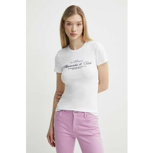 Abercrombie & Fitch tricou femei, culoarea bej imagine