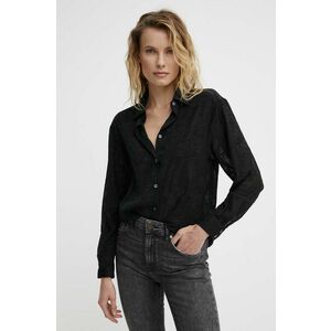 Answear Lab cămașă de damă, culoarea negru, regular, cu guler clasic imagine
