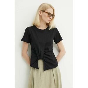 Sisley tricou din bumbac femei, culoarea negru imagine