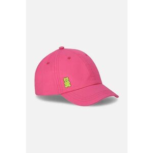 Coccodrillo șapcă din bumbac pentru copii culoarea roz, neted imagine