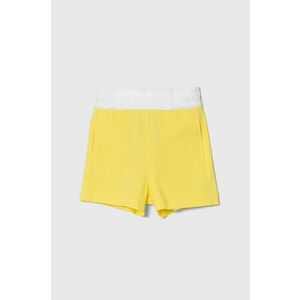 United Colors of Benetton pantaloni scurți din bumbac pentru copii culoarea galben, talie reglabila imagine