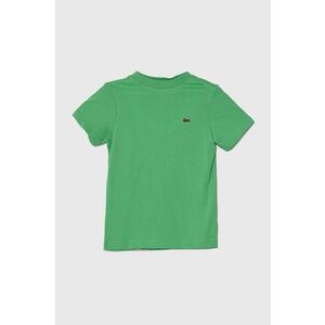 Lacoste tricou de bumbac pentru copii culoarea verde, neted imagine