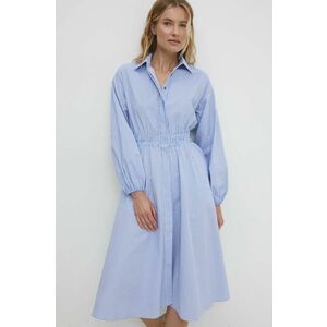 Answear Lab rochie din bumbac culoarea albastru marin, mini, evazati imagine