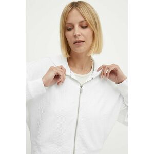 Dkny bluza femei, culoarea alb, cu glugă, neted, DP4J9385 imagine