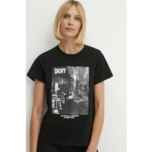 Dkny tricou din bumbac femei, culoarea negru, DP4T9725 imagine