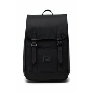Herschel rucsac Retreat Mini Backpack culoarea negru, mare, neted imagine