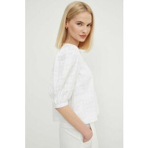 Barbour bluza din bumbac Modern Heritage femei, culoarea alb, neted, LSH1592 imagine