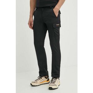 Napapijri pantaloni M-Faber barbati, culoarea negru, cu fason cargo, NP0A4HRP0411 imagine