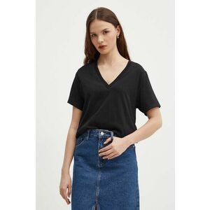 Sisley tricou din bumbac femei, culoarea negru imagine