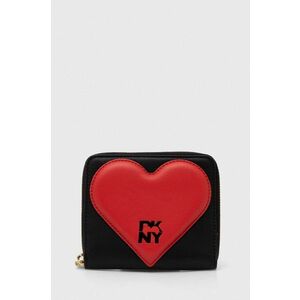 Dkny portofel de piele HEART OF NY femei, culoarea negru, R411ZF05 imagine