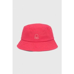 United Colors of Benetton pălărie din bumbac pentru copii culoarea roz, bumbac imagine
