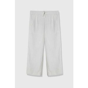 Abercrombie & Fitch pantaloni de in pentru copii culoarea alb, neted imagine