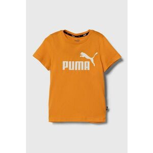 Puma tricou de bumbac pentru copii culoarea portocaliu, cu imprimeu imagine