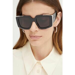 Alexander McQueen ochelari de soare femei, culoarea negru, AM0446S imagine