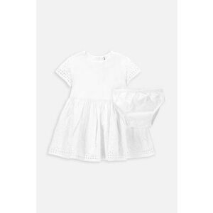 Coccodrillo rochie din bumbac pentru bebeluși culoarea alb, mini, evazati imagine