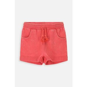Coccodrillo pantaloni scurți din bumbac pentru copii culoarea rosu, neted imagine