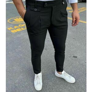 Pantaloni barbati casual regular fit negri B8558 P18-2.3 imagine