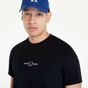 FRED PERRY Embroidered T-Shirt Black imagine