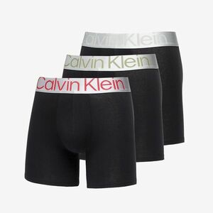 Calvin Klein Reconsidered Steel Cotton Boxer Brief 3-Pack Black/ Grey Heather imagine