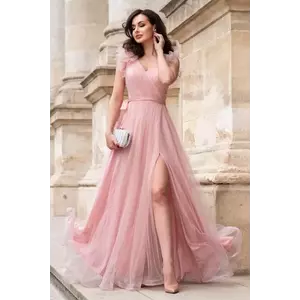 Rochie eleganta, pe un umar, de culoare rosie imagine