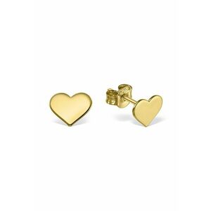 Cercei de aur de 14K cu tija - in forma de inima imagine