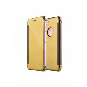 Husa de protectie Mirror PU leather pentru Apple iPhone 8 / iPhone 7 - Gold imagine