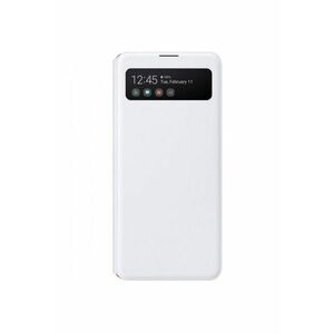 Husa de protectie S View Wallet Cover pentru Galaxy A41 (2020) - White imagine