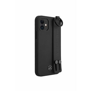 Husa Cover Leather Hand Strap pentru iPhone 12 Mini MEHCP12SLSSBK - Black imagine