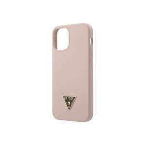 Husa de protectie GUHCP12SLSTMLP Silicone Metal Triangle pentru iPhone 12 Mini Light Pink imagine