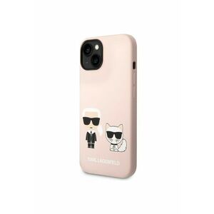 Husa de protectie si Choupette silicon lichid pentru iPhone 14 - Roz imagine