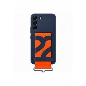 Husa de protectie Silicone Cover with Strap pentru Galaxy S22 (S901) - Navy imagine