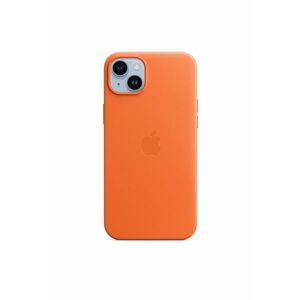 Husa de protectie Leather Case with MagSafe pentru iPhone 14 Plus - Orange imagine