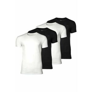 Set de tricouri de bumbac cu decolteu la baza gatului - 4 piese imagine