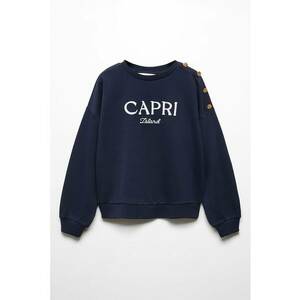 Bluza de trening cu broderie text Capri imagine
