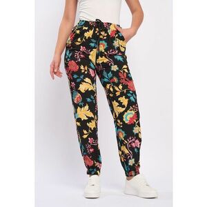 Pantaloni din viscoza cu imprimeu floral imagine