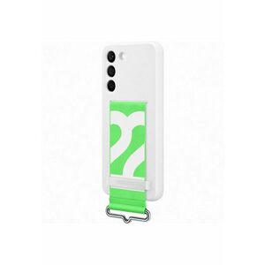 Husa de protectie Silicone Cover with Strap pentru Galaxy S22 (S901) - White imagine