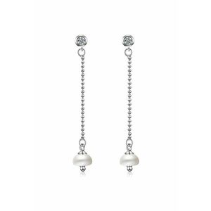 Cercei drop din argint cu zirconia si perle Miharu imagine