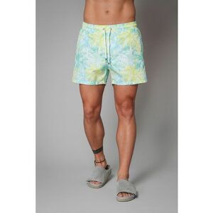 Pantaloni cu imprimeu tropical si buzunare laterale imagine