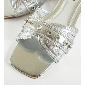Papuci dama Sydney Argintii imagine