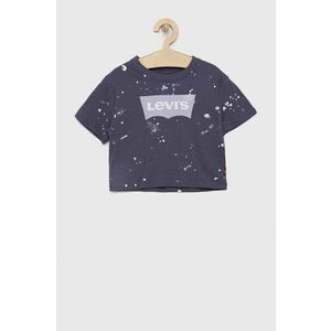 Levi's tricou de bumbac pentru copii culoarea albastru marin imagine
