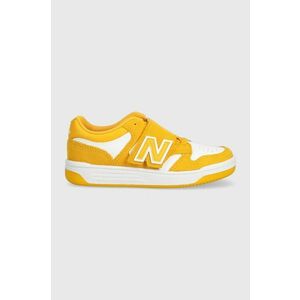 New Balance sneakers pentru copii PHB480WA culoarea galben imagine