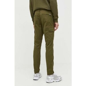 Tommy Jeans pantaloni barbati, culoarea verde, cu fason cargo imagine