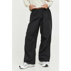 Tommy Jeans pantaloni femei, culoarea negru, lat, medium waist DW0DW16387 imagine