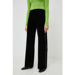 MAX&Co. pantaloni femei, culoarea negru, lat, high waist imagine